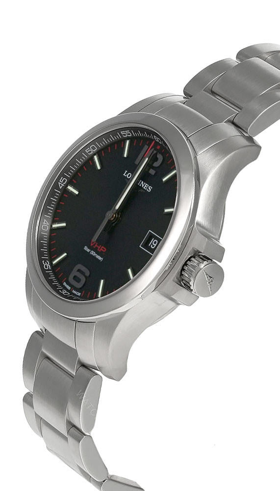 LONGINES Conquest V.H.P acero inoxidable 41 mm esfera negra Reloj para hombre — imagen 3