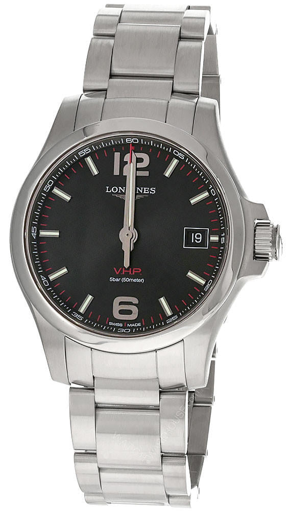 LONGINES Conquest V.H.P acero inoxidable 41 mm esfera negra Reloj para hombre — imagen 2
