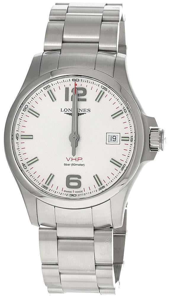LONGINES Conquest V.H.P acero inoxidable 43 mm esfera plateada Reloj para hombre — imagen 2