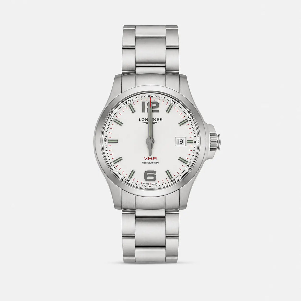 LONGINES Conquest V.H.P acero inoxidable 43 mm esfera plateada Reloj para hombre — imagen 1