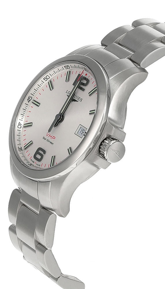 LONGINES Conquest V.H.P acero inoxidable 43 mm esfera plateada Reloj para hombre — imagen 3