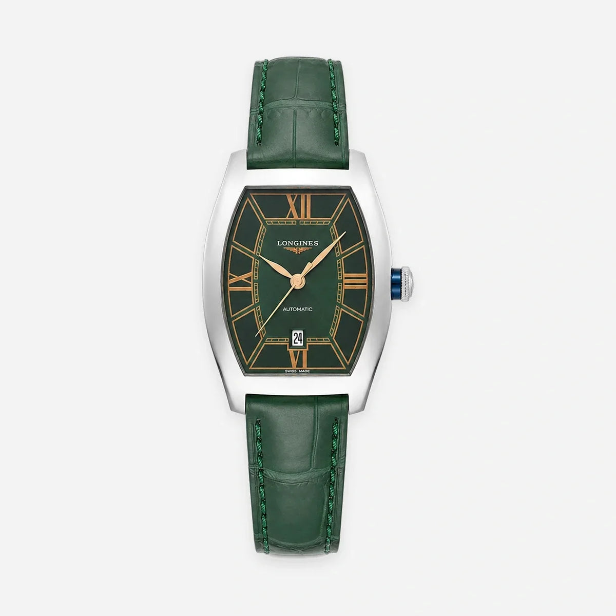 LONGINES Evidenza automático 30 mm esfera verde cuero Reloj para mujer — imagen 1
