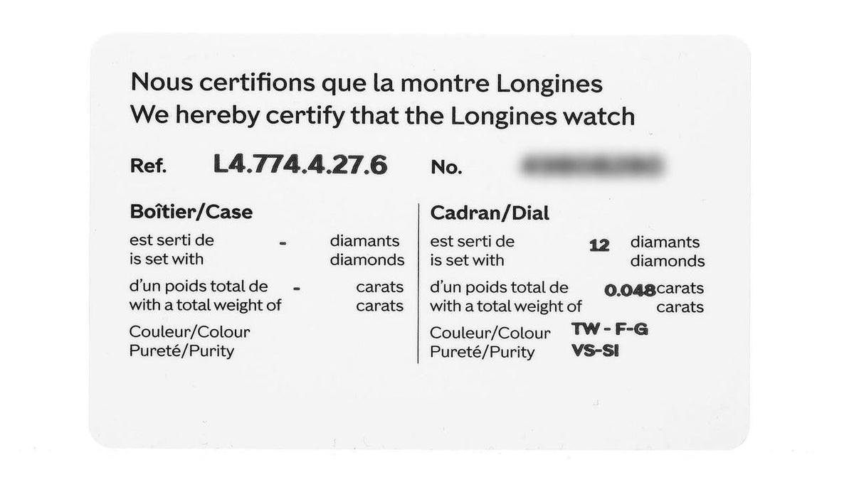 LONGINES Flagship automático acero inoxidable 35 mm esfera blanca con diamantes Reloj para mujer — imagen 5