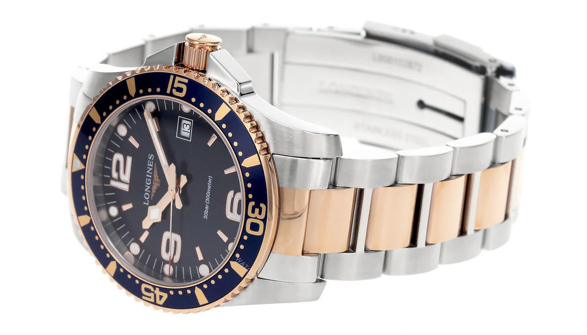 LONGINES HydroConquest 41 mm esfera azul 2Tone Reloj para hombre — imagen 3