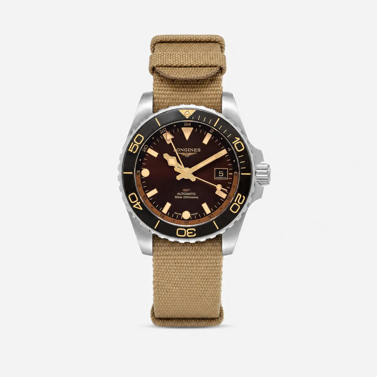 LONGINES GMT HydroConquest automático 41 mm esfera marrón Reloj para hombre — imagen 1