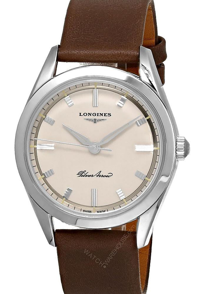 LONGINES Silver Arrow automático 38.5 mm cuero Reloj para hombre — imagen 2