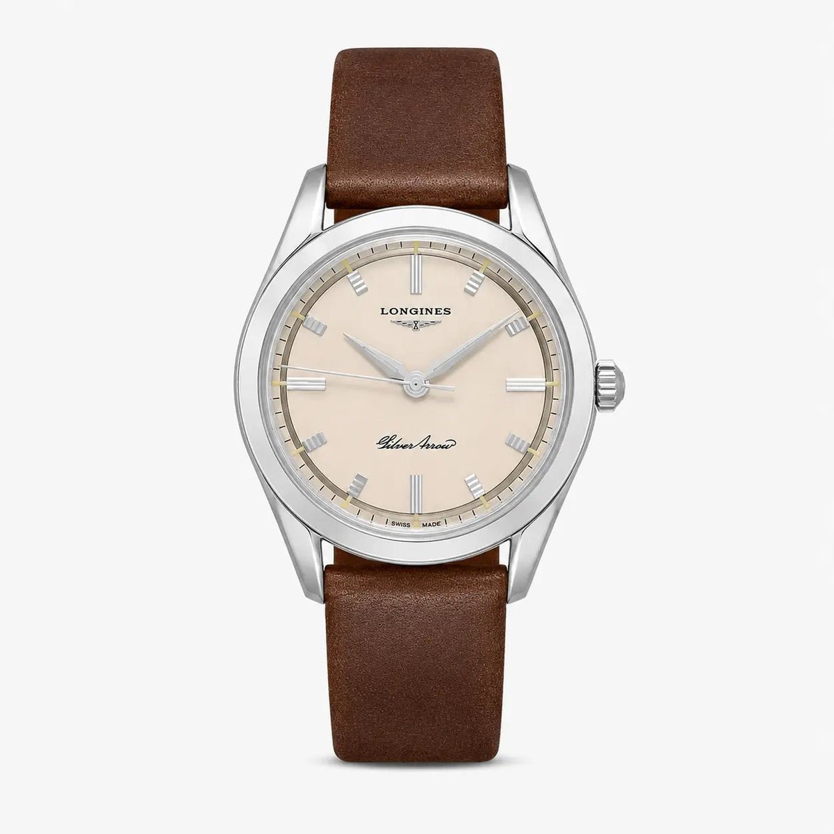 LONGINES Silver Arrow automático 38.5 mm cuero Reloj para hombre — imagen 1