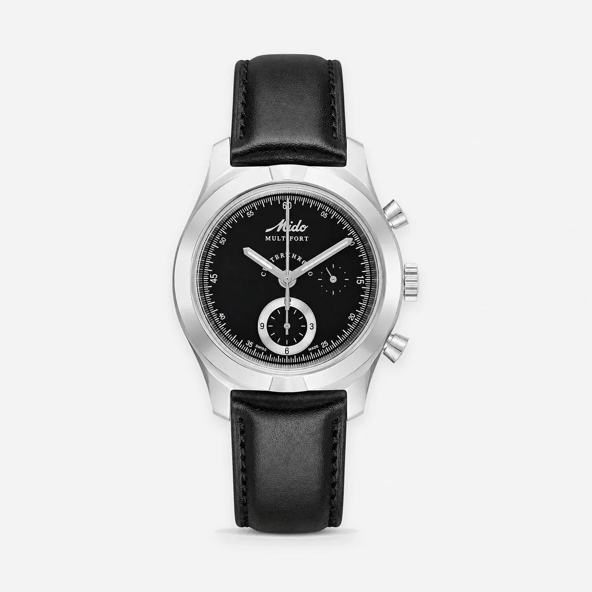 MIDO Multifort Centerchrono automático 39.5 mm Black cuero Reloj para hombre — imagen 1