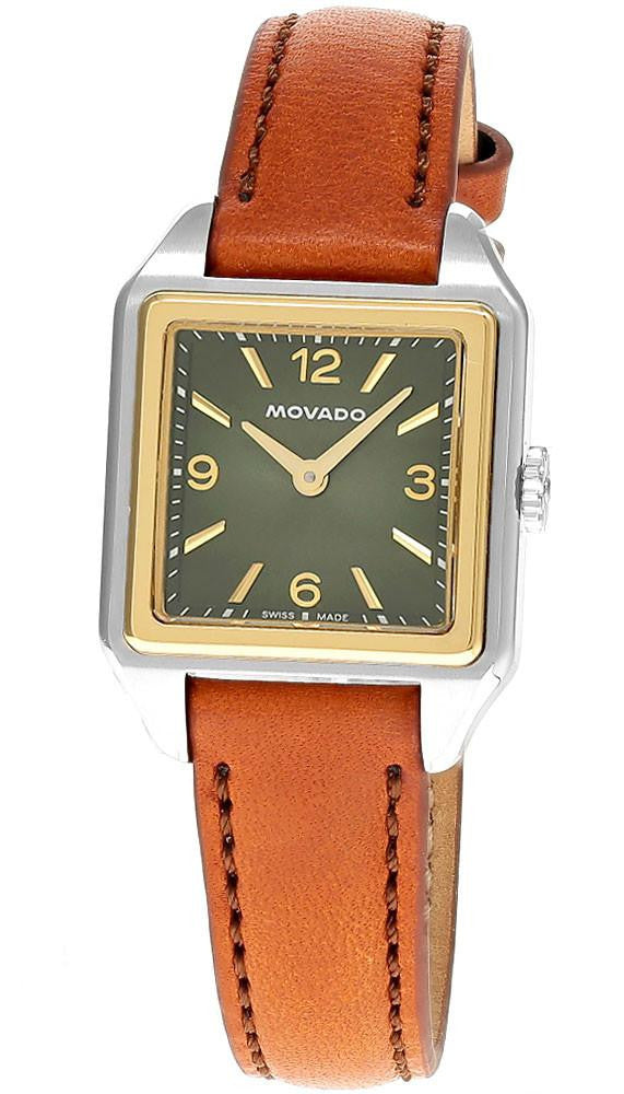 MOVADO Heritage 1917 cuarzo 34 mm esfera verde cuero Reloj para mujer — imagen 2
