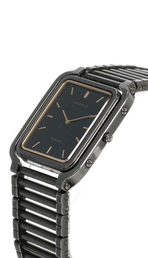 Seiko Lassale esfera negra acero inoxidable Reloj para hombre — imagen 3