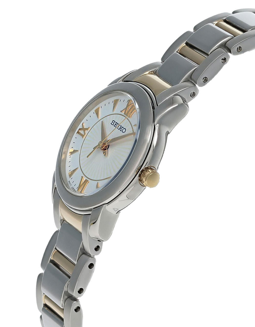 SEIKO 26 mm esfera blanca bicolor acero inoxidable Reloj para mujer — imagen 3