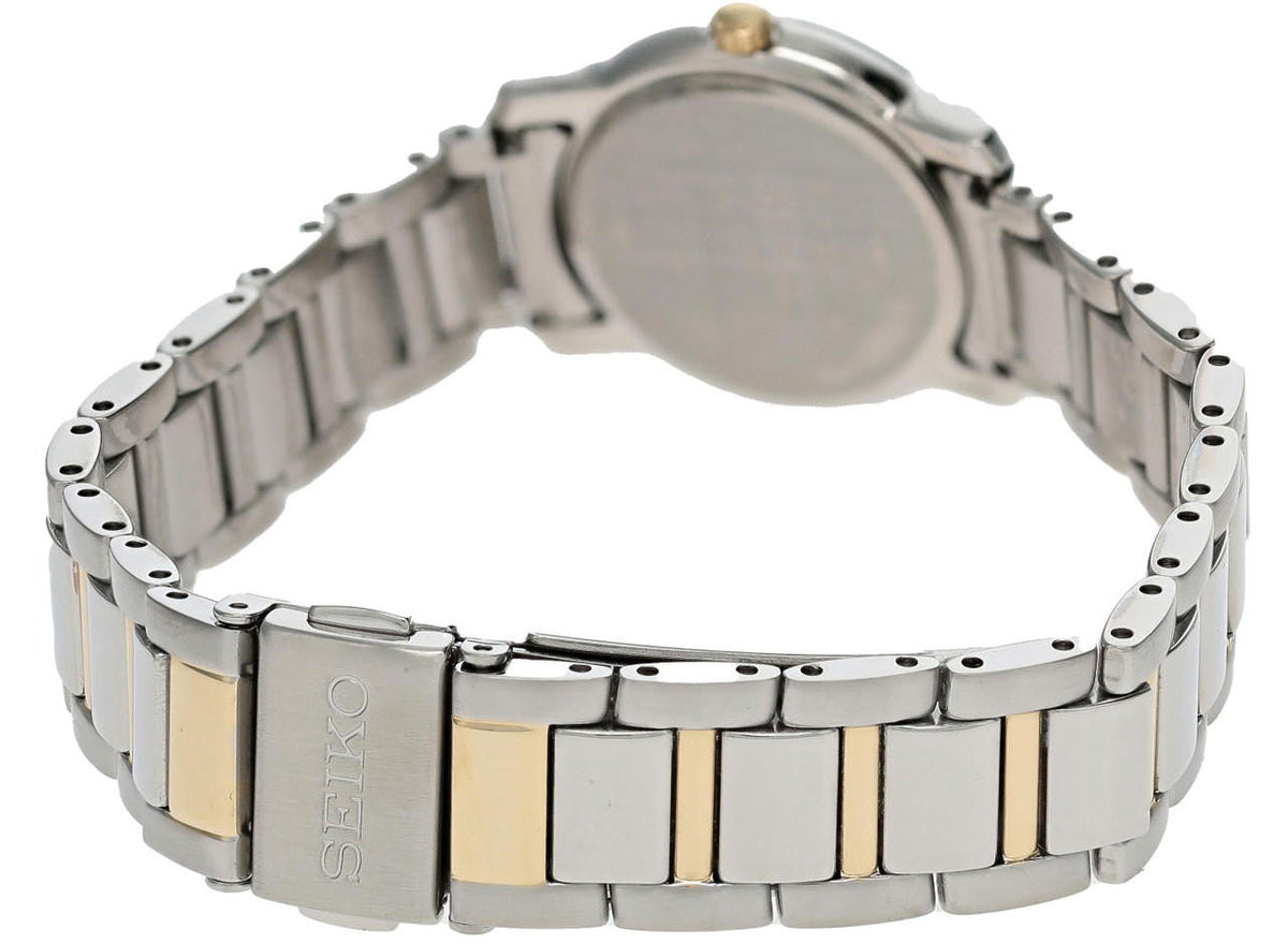 SEIKO 26 mm esfera blanca bicolor acero inoxidable Reloj para mujer — imagen 4