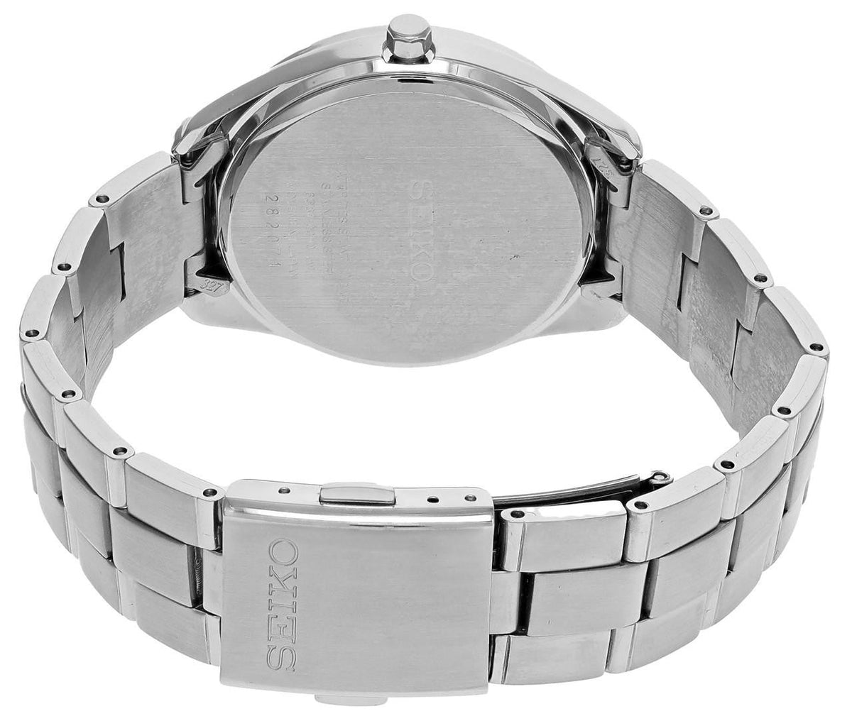 SEIKO cuarzo 35 mm esfera blanca acero inoxidable Reloj para mujer — imagen 4