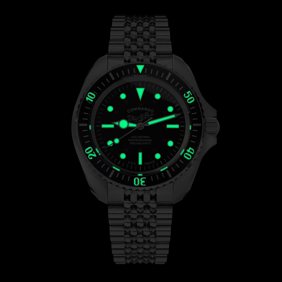 Diver 200M Mecacuarzo Commando Reloj de buceo - Vintage — imagen 6