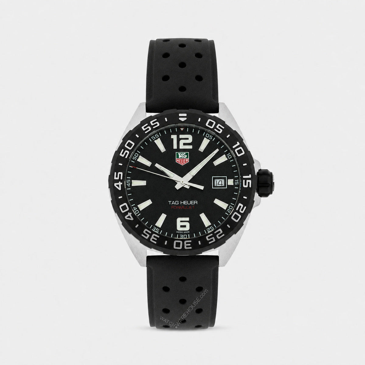 TAG HEUER Formula-1 esfera negra caucho brazalete Reloj para hombre — imagen 1