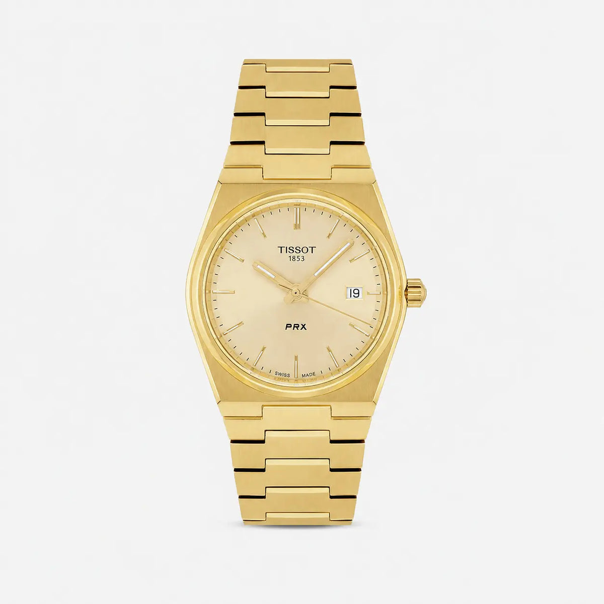 TISSOT PRX 35 mm cuarzo acero inoxidable esfera dorada Reloj unisex — imagen 1