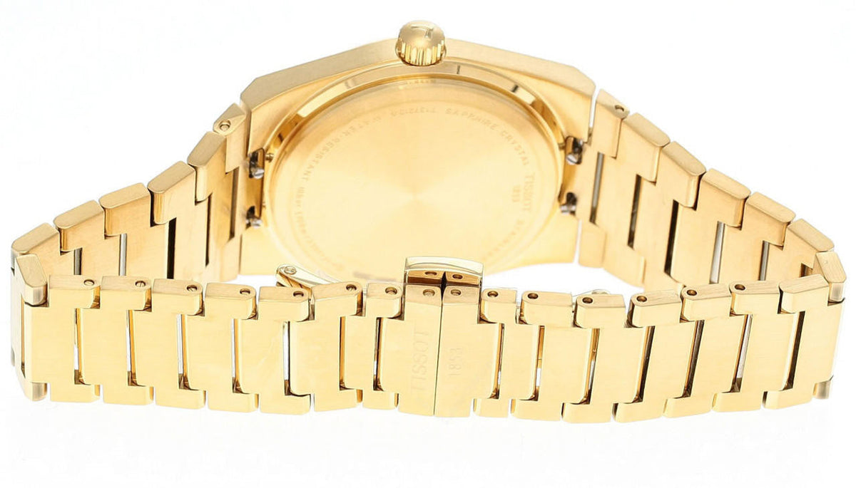 TISSOT PRX 35 mm cuarzo acero inoxidable esfera dorada Reloj unisex — imagen 4