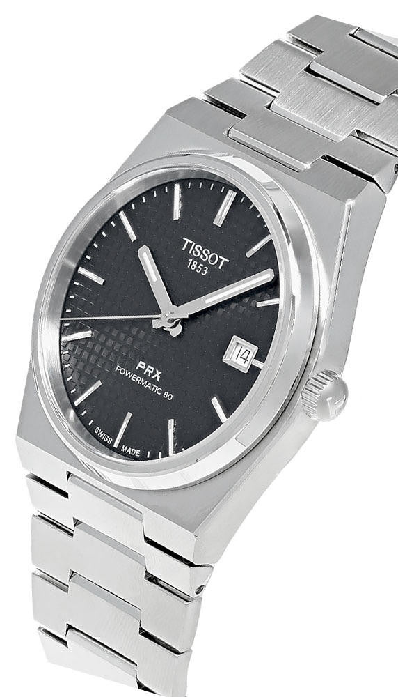 TISSOT PRX Powermatic 80 acero inoxidable esfera negra Reloj para hombre — imagen 3