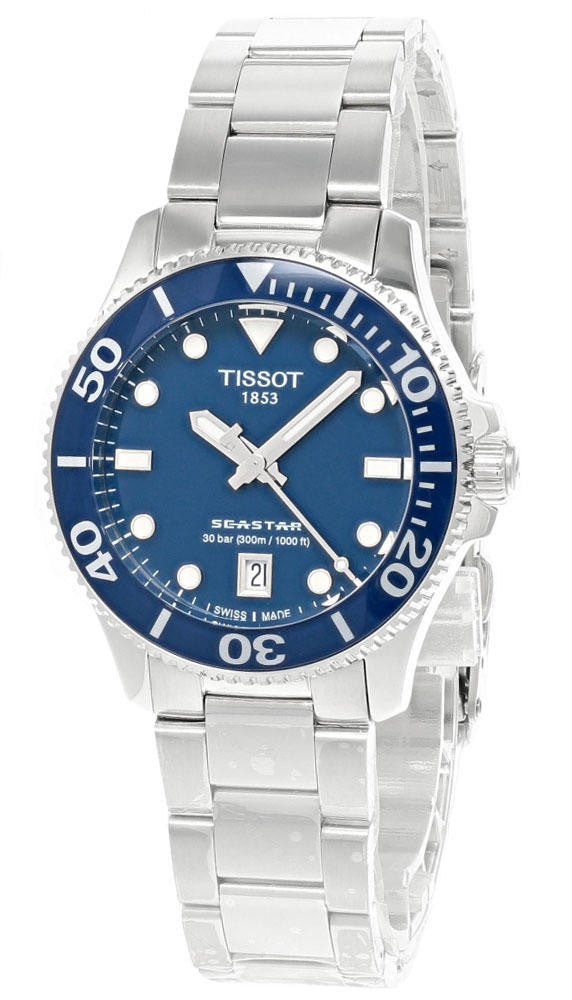 TISSOT SeaStar 1000 36 mm esfera azul acero inoxidable Reloj unisex — imagen 2